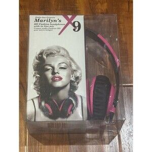 Marilyn Monroe Pink X9 with Inline Mic 3.5mm Headphones - NIB - New & Sealed!